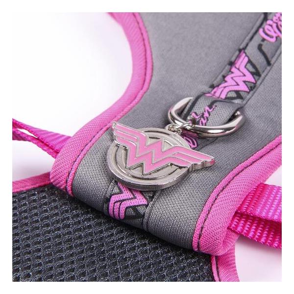 ARNÉS PARA PERROS XS/S WONDER WOMAN DARK PINK - imagen 2