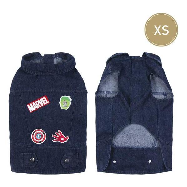 CHAQUETA VAQUERA PARA PERROS XS MARVEL BLUE - imagen 3