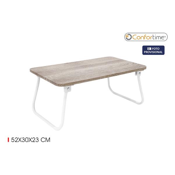 MESA MADERA PLEGABLE MET.WHITE 52X30X23 CONFORTIME