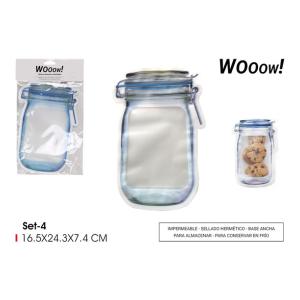 SET 4 BOLSA ALIMEN.REUTIL.16.5X24.3-WOOOW