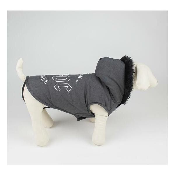 ABRIGO ACOLCHADO PARA PERRO XS ACDC GRAY - imagen 2