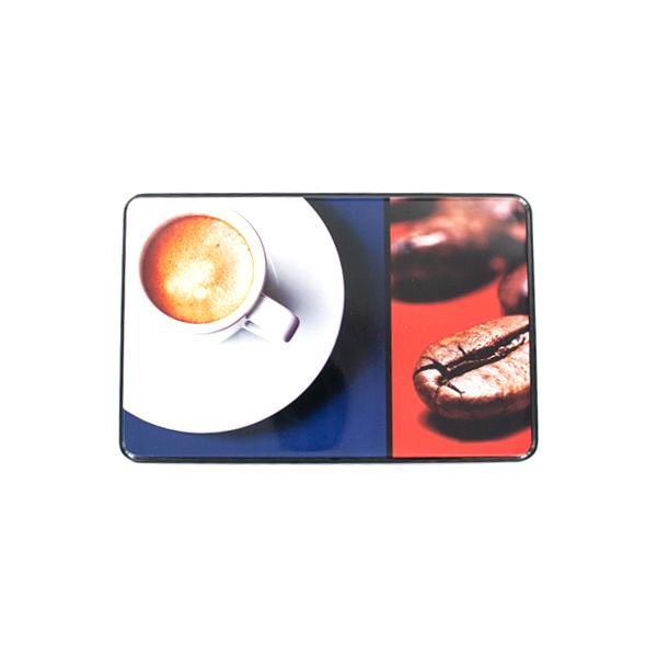 CAJA CHAPA RECTANGULAR DISEÑO TAZA DE CAFÉ - imagen 1