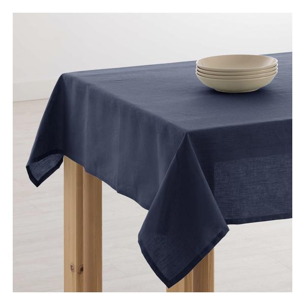 MANTEL HIDROFUGO ANTIMANCHAS LINO 100% NIGHT BLUE - imagen 1