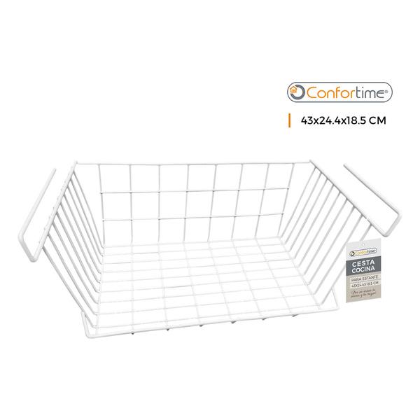 CESTA P/ESTANTE COCINA 43X24,4X18,5CM CONFORTIME