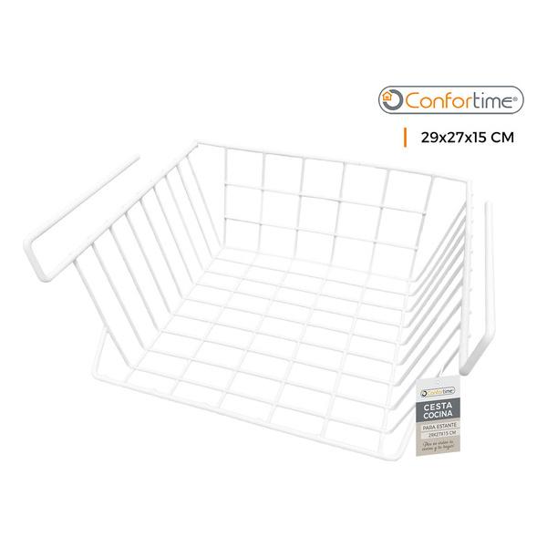 CESTA P/ESTANTE COCINA 29X27X15CM CONFORTIME