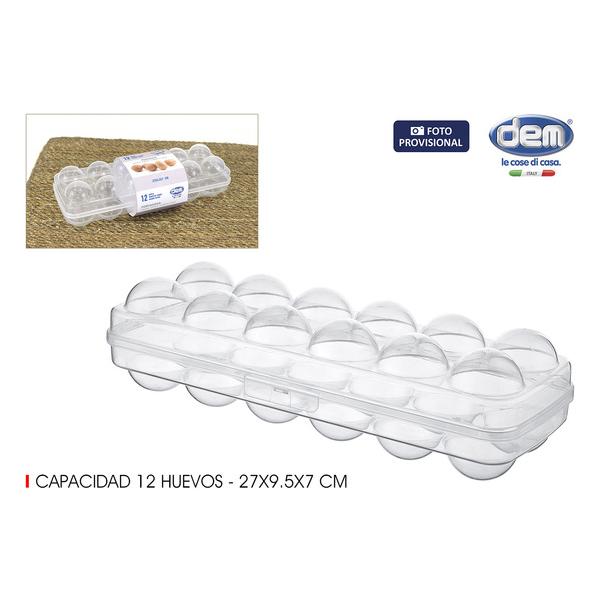 HUEVERA PLASTICO 12 HUEVOS DEM