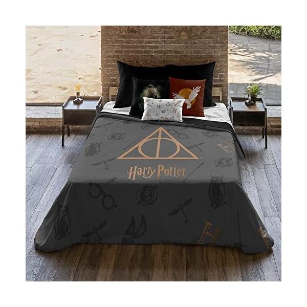 FUNDA NÓRDICA MICROSATÉN MODELO DEATHLY HALLOWS PARA CAMA DE 90 ( 155X220 CM.) - imagen 1