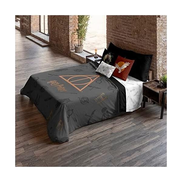 FUNDA NÓRDICA MICROSATÉN MODELO DEATHLY HALLOWS PARA CAMA DE 90 ( 155X220 CM.) - imagen 2