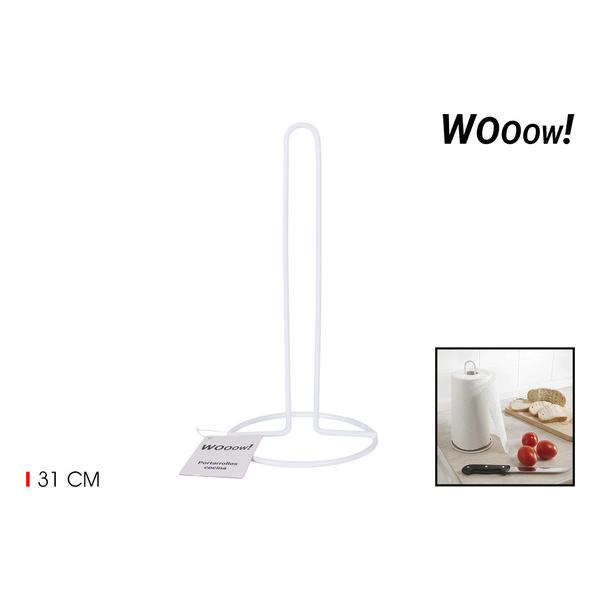 PORTARROLLOS COCINA METAL 31CM WOOOW