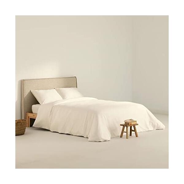 FUNDA NÓRDICA SATÉN 300 HILOS NATURAL PARA CAMA DE 105 (180X220 CM) - imagen 3