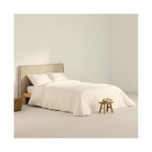 FUNDA NÓRDICA SATÉN 300 HILOS NATURAL PARA CAMA DE 105 (180X220 CM)