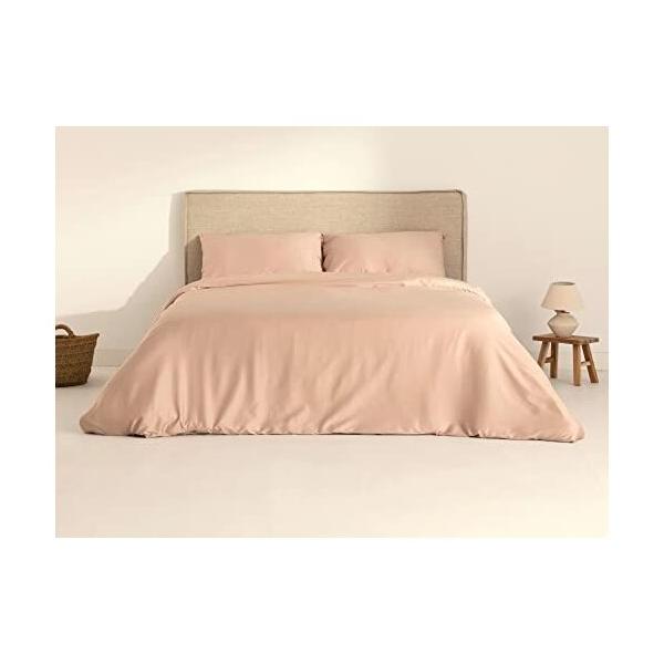 FUNDA NÓRDICA SATÉN 300 HILOS PINK PARA CAMA DE 90 ( 155X220 CM.)