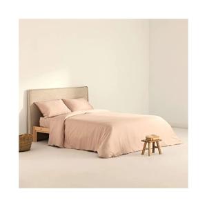 FUNDA NÓRDICA SATÉN 300 HILOS PINK PARA CAMA DE 90 ( 155X220 CM.)