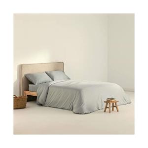 FUNDA NÓRDICA SATÉN 300 HILOS ULTIMATE GREY PARA CAMA DE 135/140 (220X220 CM)