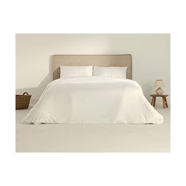 FUNDA NÓRDICA SATÉN 300 HILOS WHITE PARA CAMA DE 90 ( 155X220 CM.)