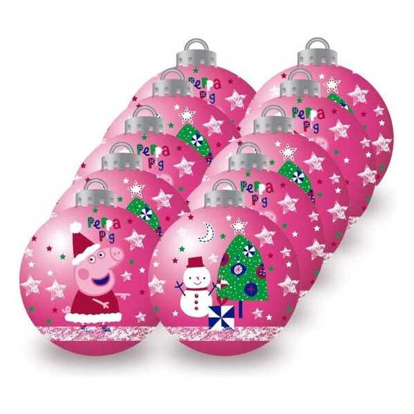 BOLAS NAVIDAD 6CM PACK 10 PEPPA PIG 