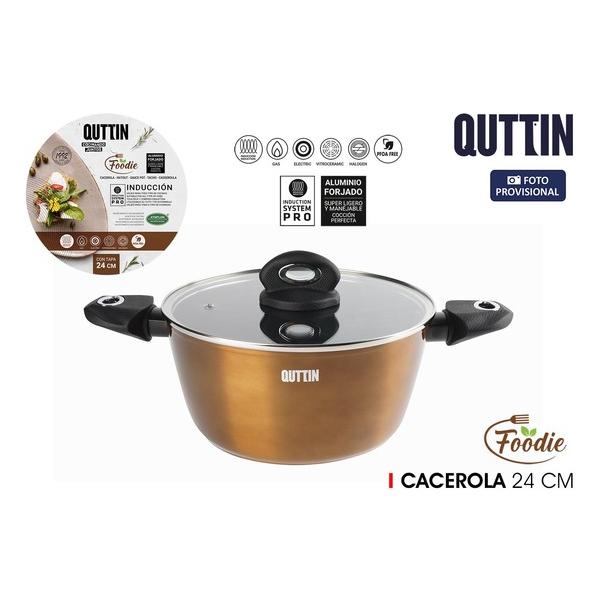 CACEROLA 24CM C/TAPA FOODIE QUTTIN