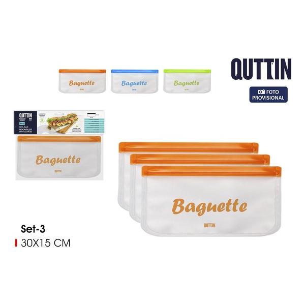 SET 3 BOLSA BOCADILLO REUTILIZABLES QUTTIN