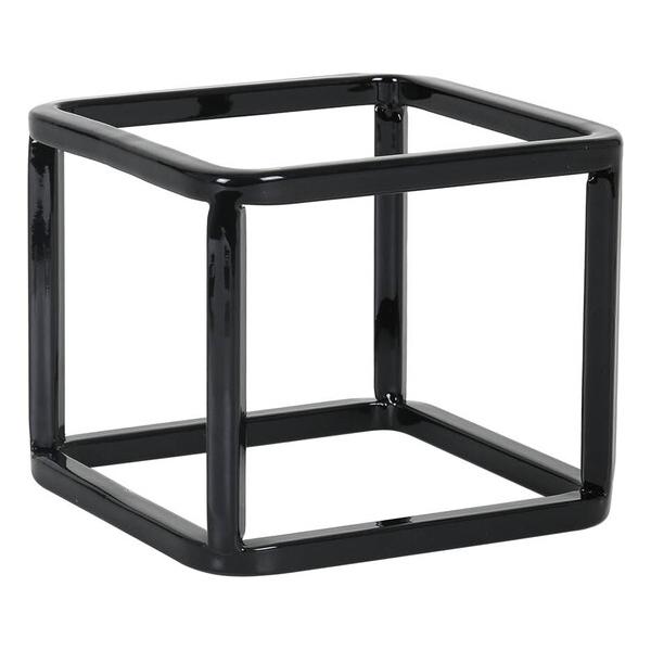 SOPORTE METAL CUADRADO NEGRO 12X1