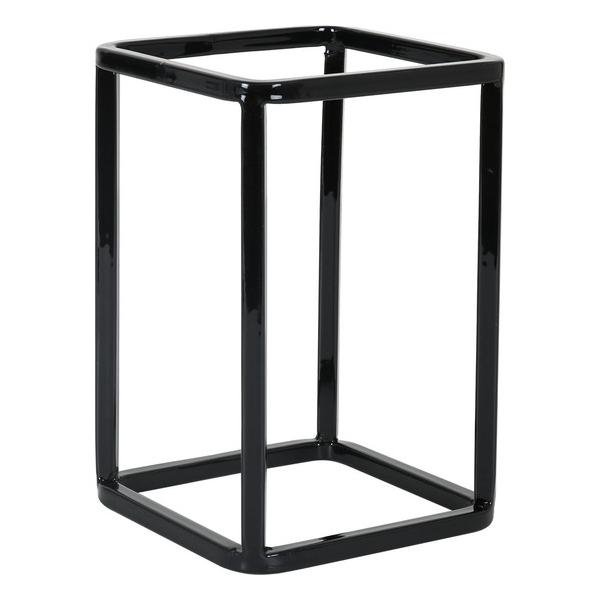 SOPORTE METAL CUADRADO NEGRO 12X1