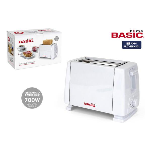 TOSTADORA BLANCA 2 RANURAS 700W BASIC HOME