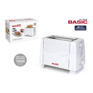 TOSTADORA BLANCA 2 RANURAS 700W BASIC HOME