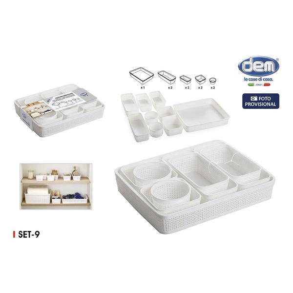 SET9 CESTAS MULTIUSOS PLASTICO DEM