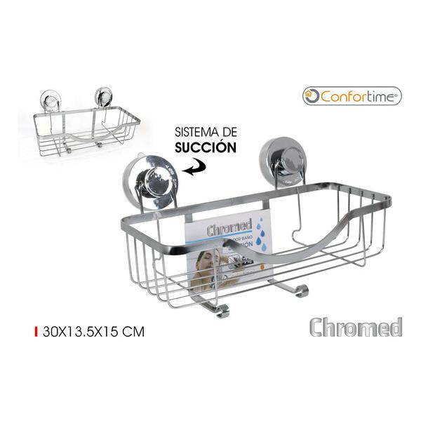 ORGANIZADOR BAÑO SUCCION CHROMED CONFORTIME