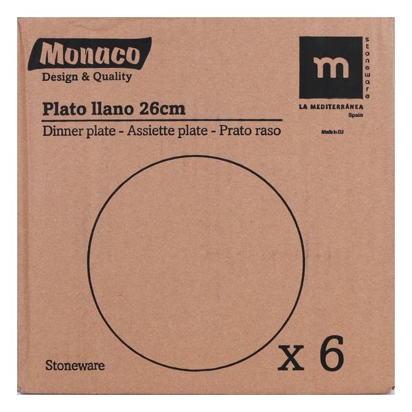 PLATO LLANO 26CM MONACO IVORY BRILLO - imagen 1