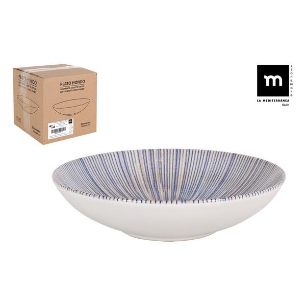 PLATO HONDO 21CM MONACO IVORY BRILLO - imagen 2