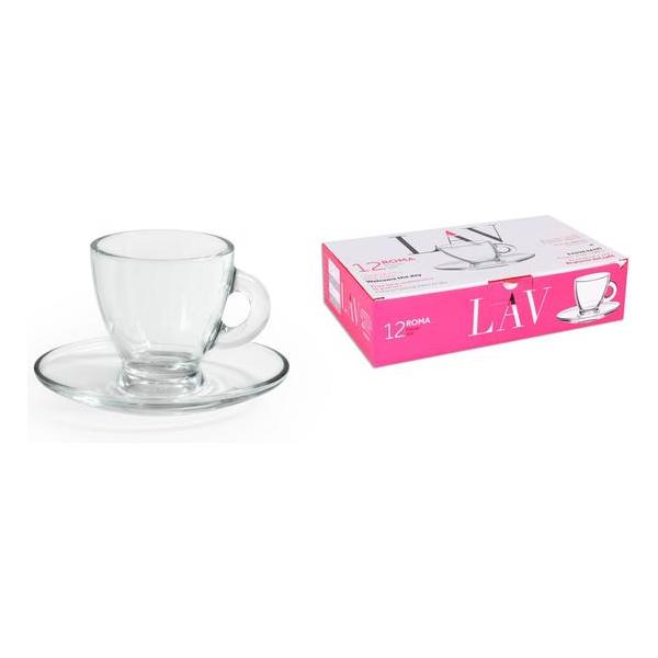 SET 6 TAZAS C/ASA 95CC ESPRESSO ROMA - imagen 1