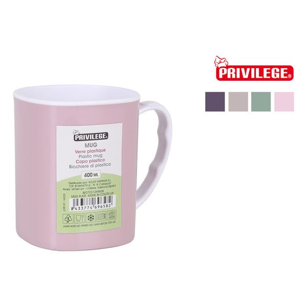 MUG PLASTICO 350ML BICOLOR LUX PRIVILEGE