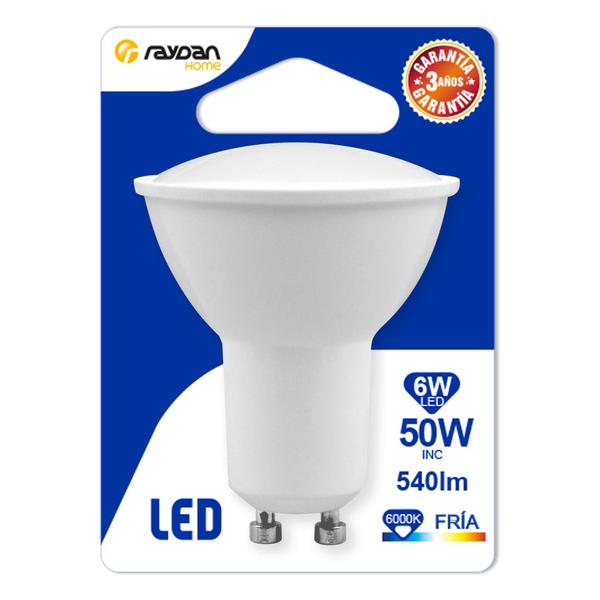 BOMBILLA LED SPOTLIGHT MR16 GU10 6W (=50W) 540LM 6000K 15000H RAYDAN HOME BL.1