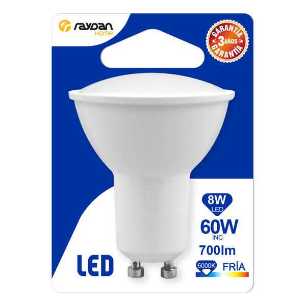 BOMBILLA LED SPOTLIGHT MR16 GU10 8W (=60W) 700LM 6000K 15000H RAYDAN HOME BL.1