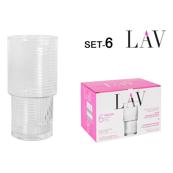 SET 6 VASOS 400CC HELEN - imagen 1