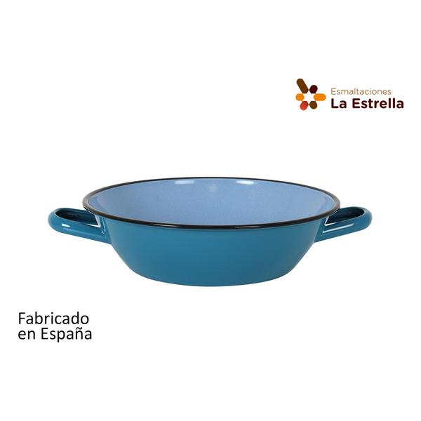 PAELLERA HONDA BORDONADA 28CM TURQUESA - imagen 1