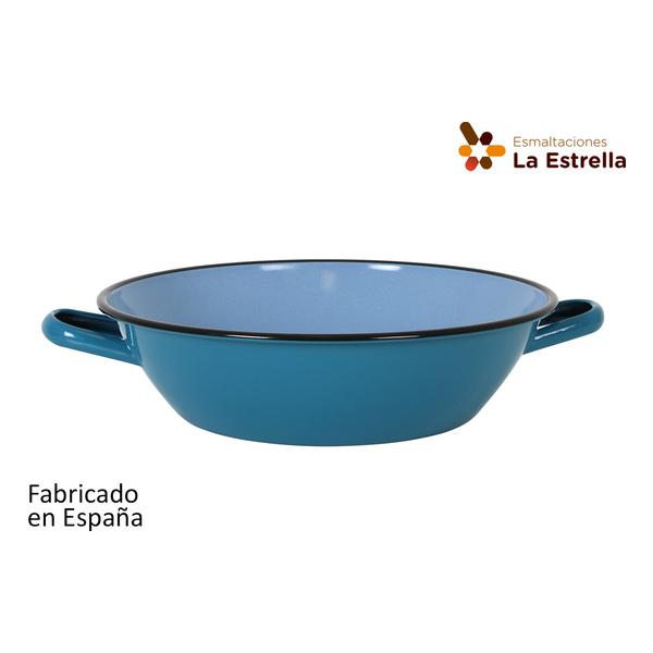 PAELLERA HONDA BORDONADA 32CM TURQUESA - imagen 1