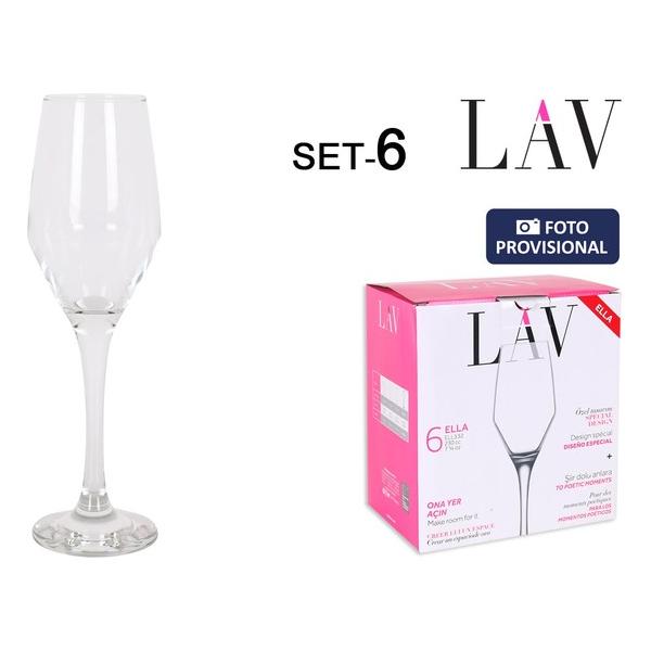 SET 6 COPAS CHAMPAGNE 230CC E