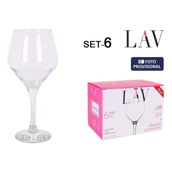 SET 6 COPAS VINO/AGUA 450CC E