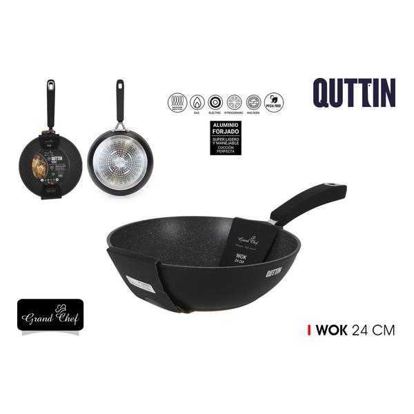 SARTEN WOK 24CM GRANDCHEF QUTTIN - imagen 1