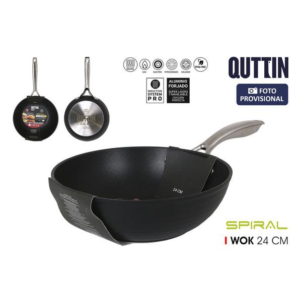 SARTEN WOK 24CM ALU.FORG.IND.SPIRAL QUTTIN