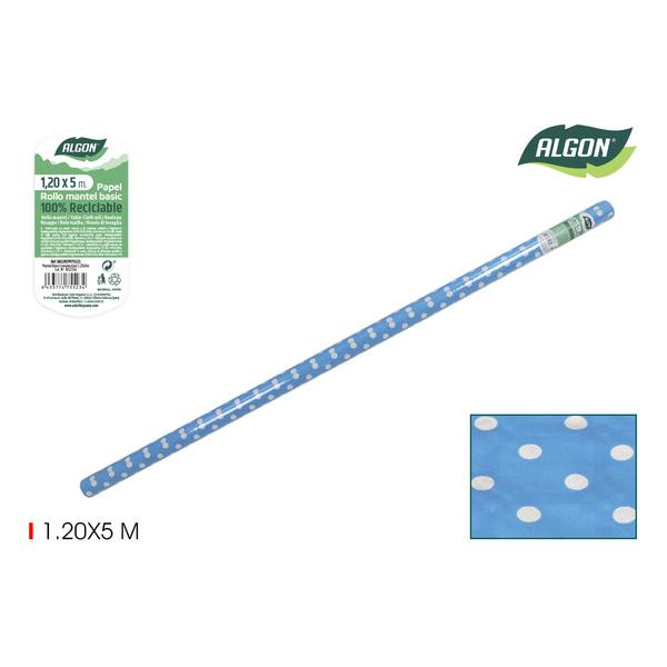 MANTEL BASIC LUNARES AZUL 1.20X5M ALGON - imagen 1