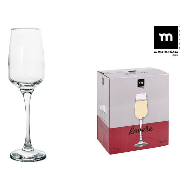 SET 6 COPAS CHAMPAGNE 230CC LAVERE MD