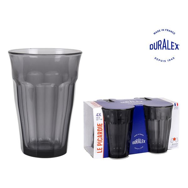 SET 4 VASOS GRIS 360CC PICARDIE