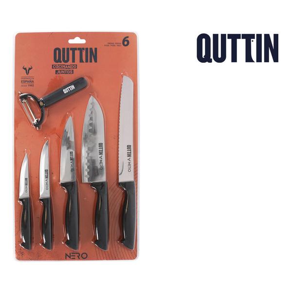 #-32-SET 6 PZS CUCHILLO Y PEL-OSC. NERO