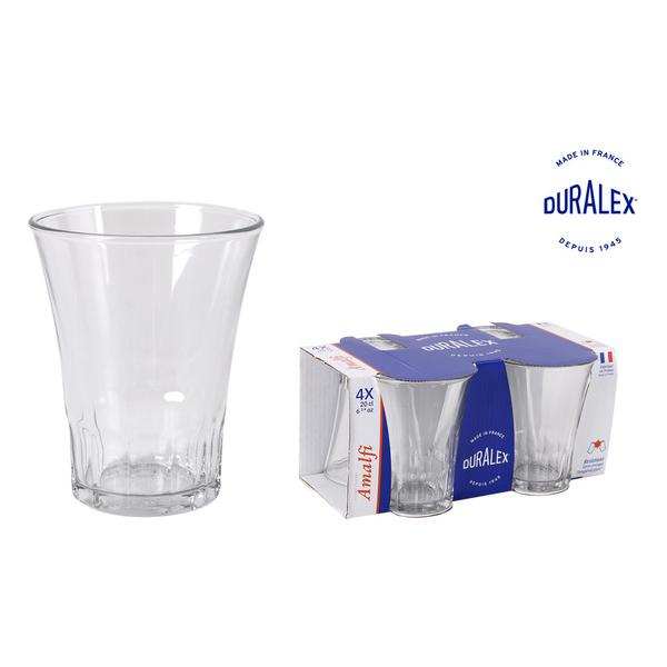 SET 4 VASOS TRANSPARENTE 21CL AMALFI