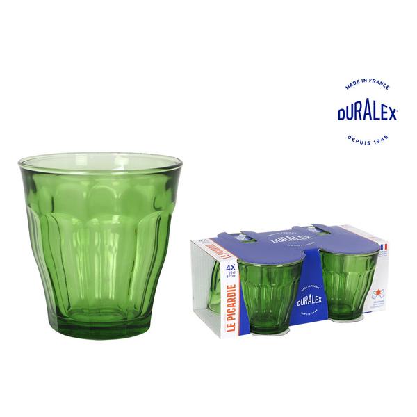 SET 4 VASOS 25CL VERDES PICARDIE