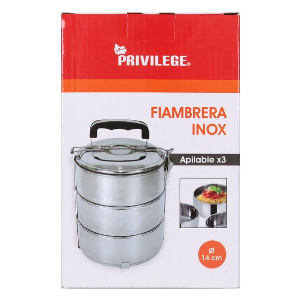 FIAMBRERA C/PLATO TRIPLE 14CM ACERO PRIVILEGE