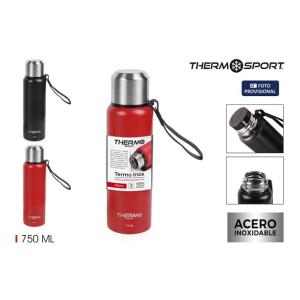 TERMO ACERO INOX COLORES 750ML THERMOSPORT