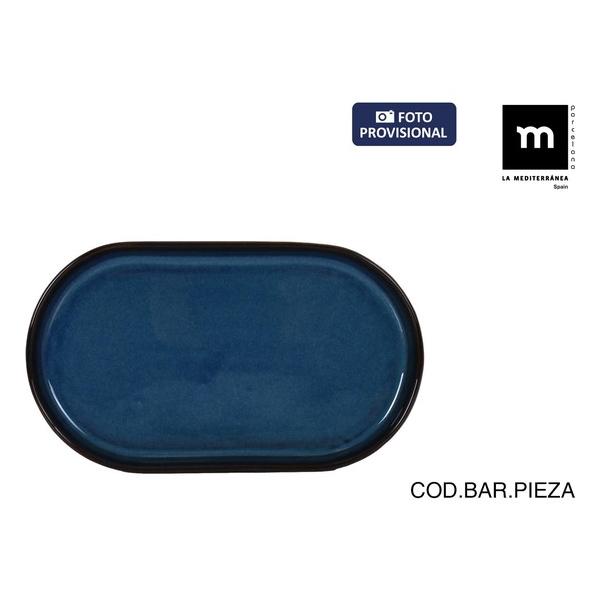 BANDEJA OVAL 25.3X13.5CM CHESTER BLUE